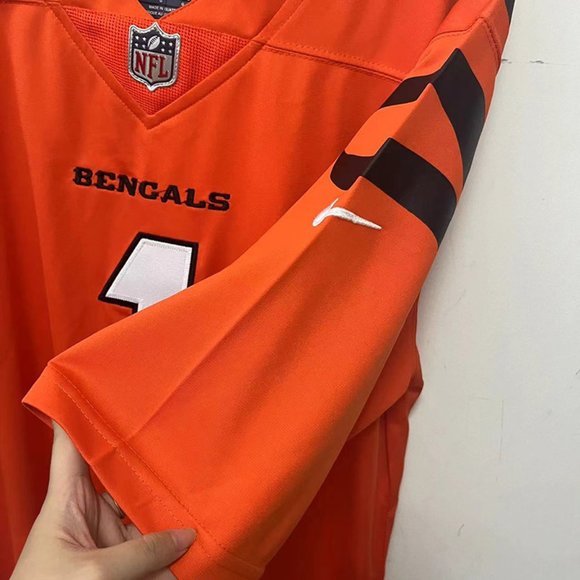 NFL Cincinnati Bengals #1 Orange Jersey - JaMarr Chase - Picture 6 of 8